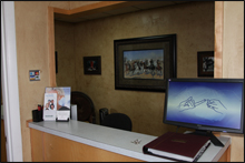 J.W. Haltom DDS, Inc. Family Dentistry Reception Desk View